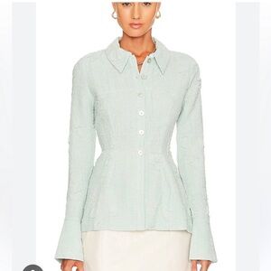 Chic Mint Green Button-Up Blouse